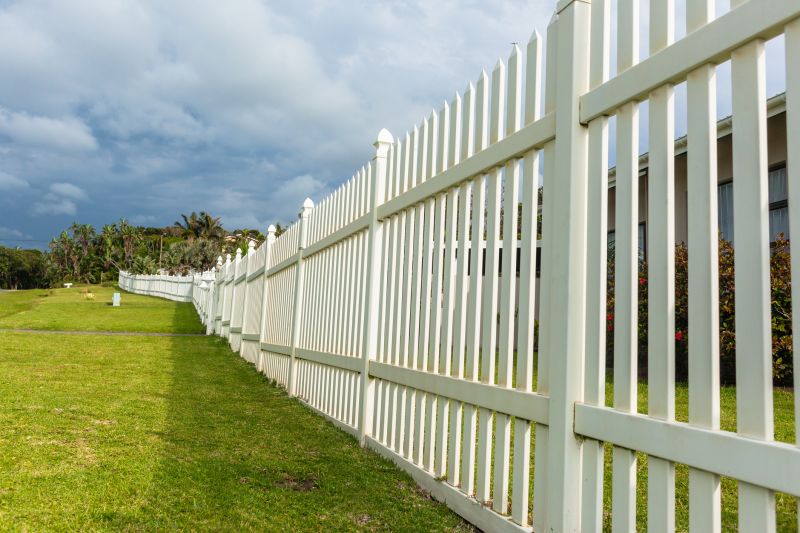 Vinyl Fence with Decorative Top