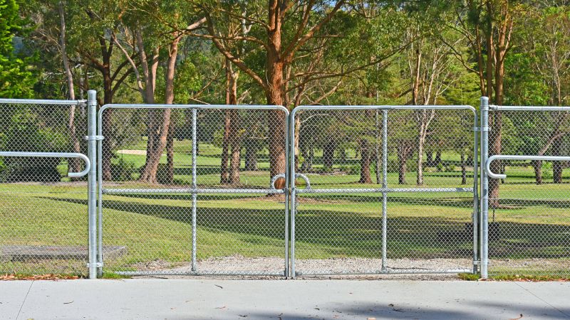Chain-Link Fence with Gate